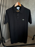 LACOSTE Majica na kragnu (Crna)