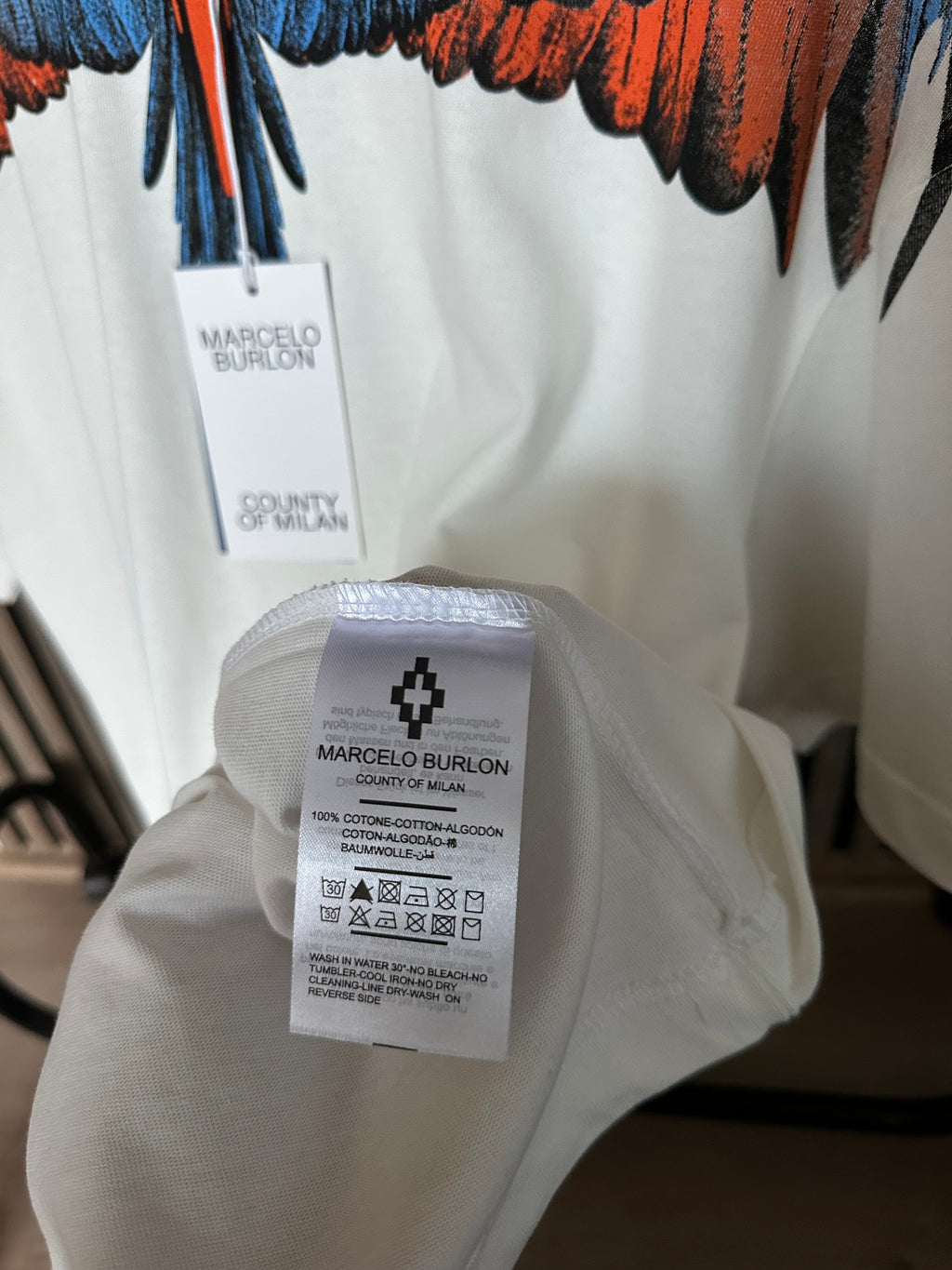 Marcelo Burlon majica (plavo-narandžasta)