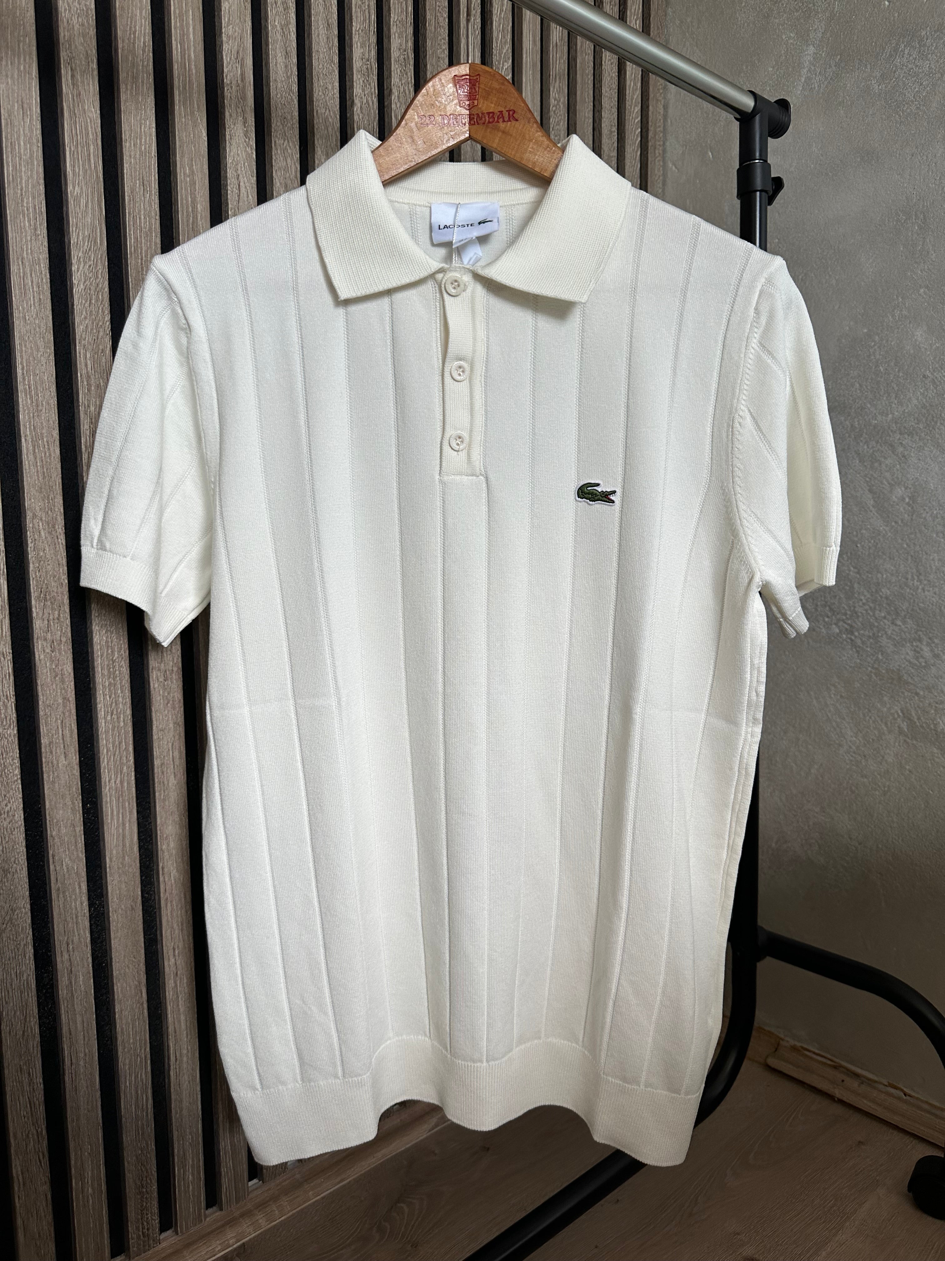 LACOSTE Majica na kragnu (Bela)