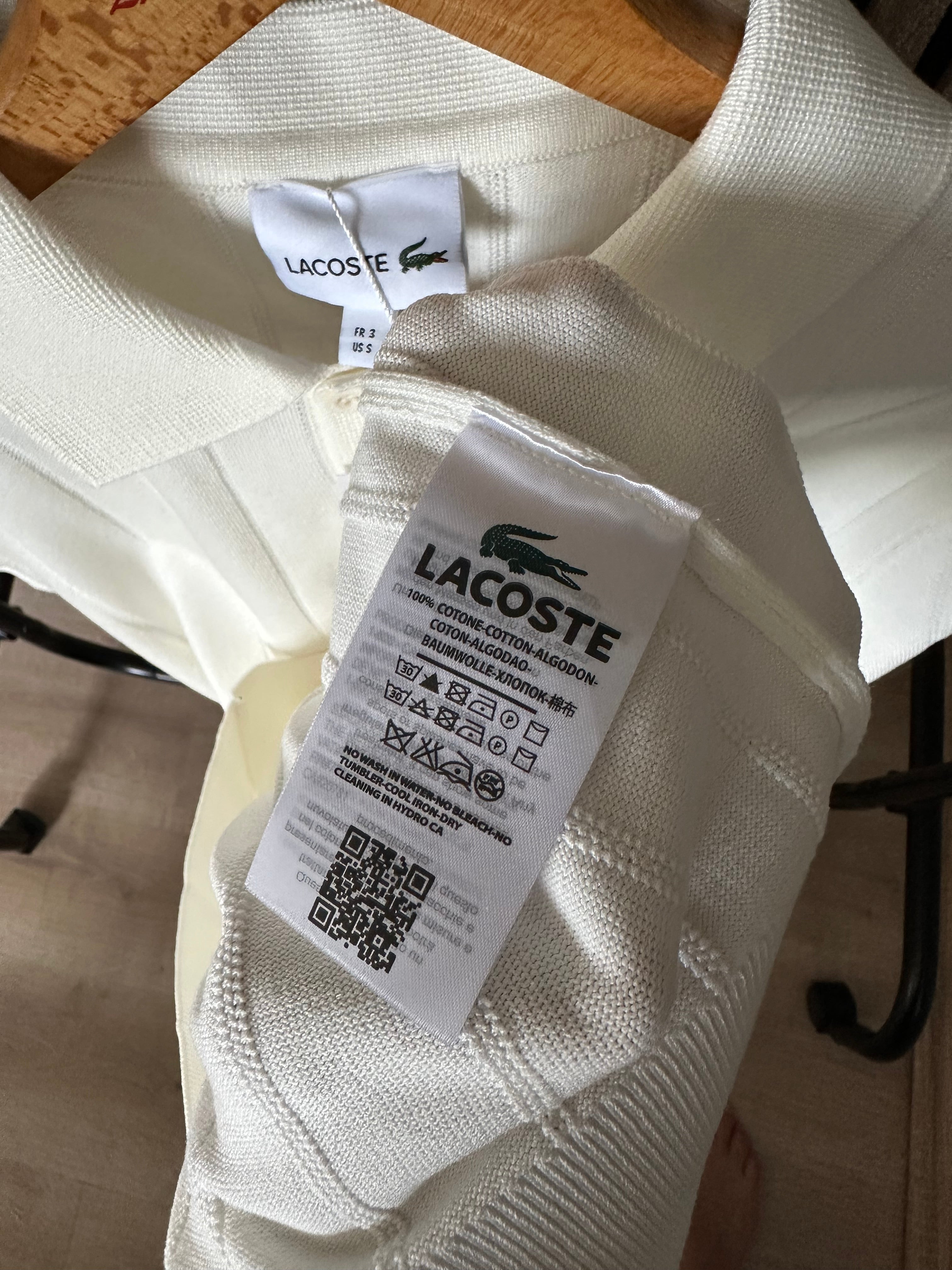 LACOSTE Majica na kragnu (Bela)