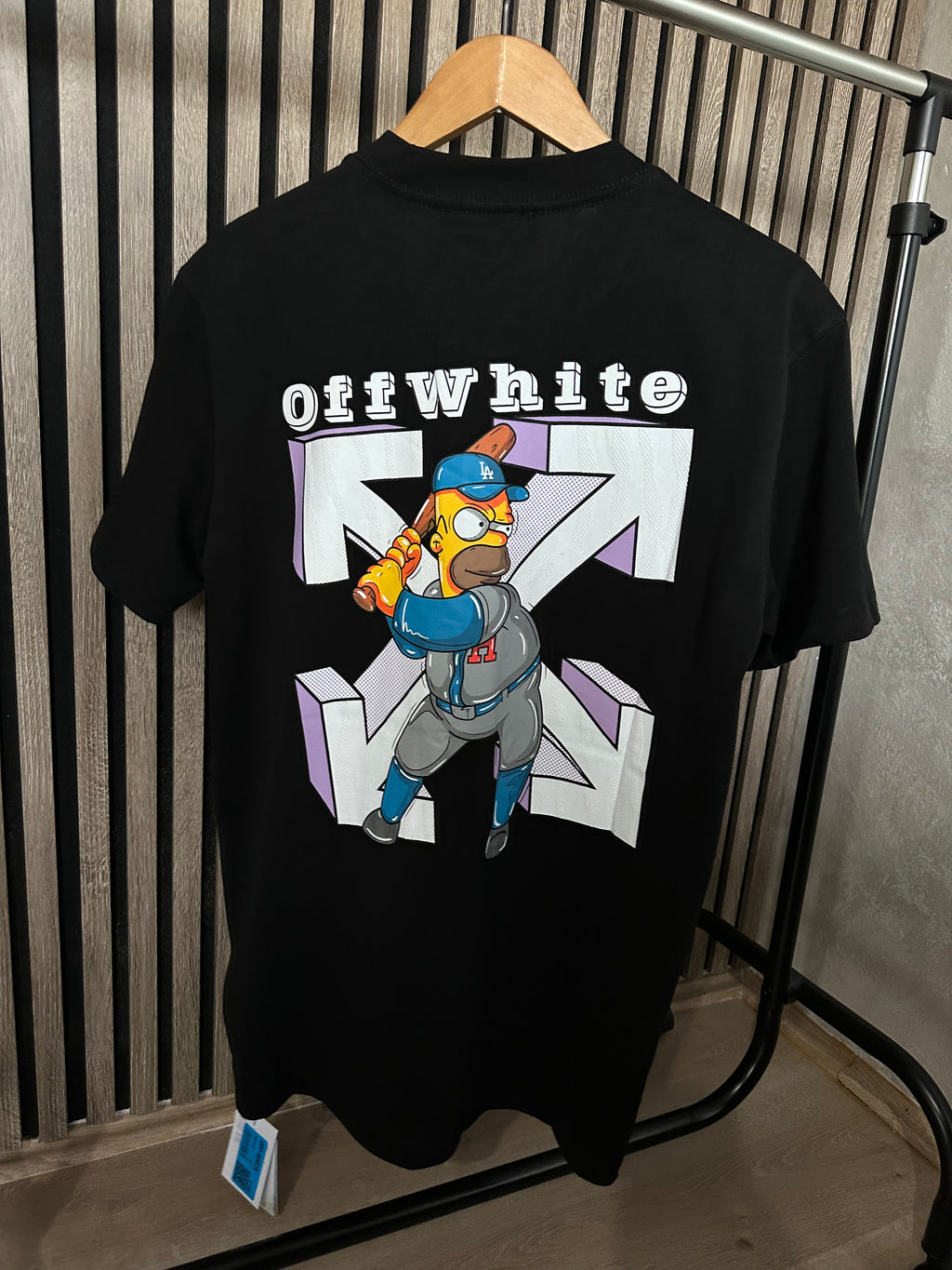 OFF-WHITE Homer Simpson Crna Majica