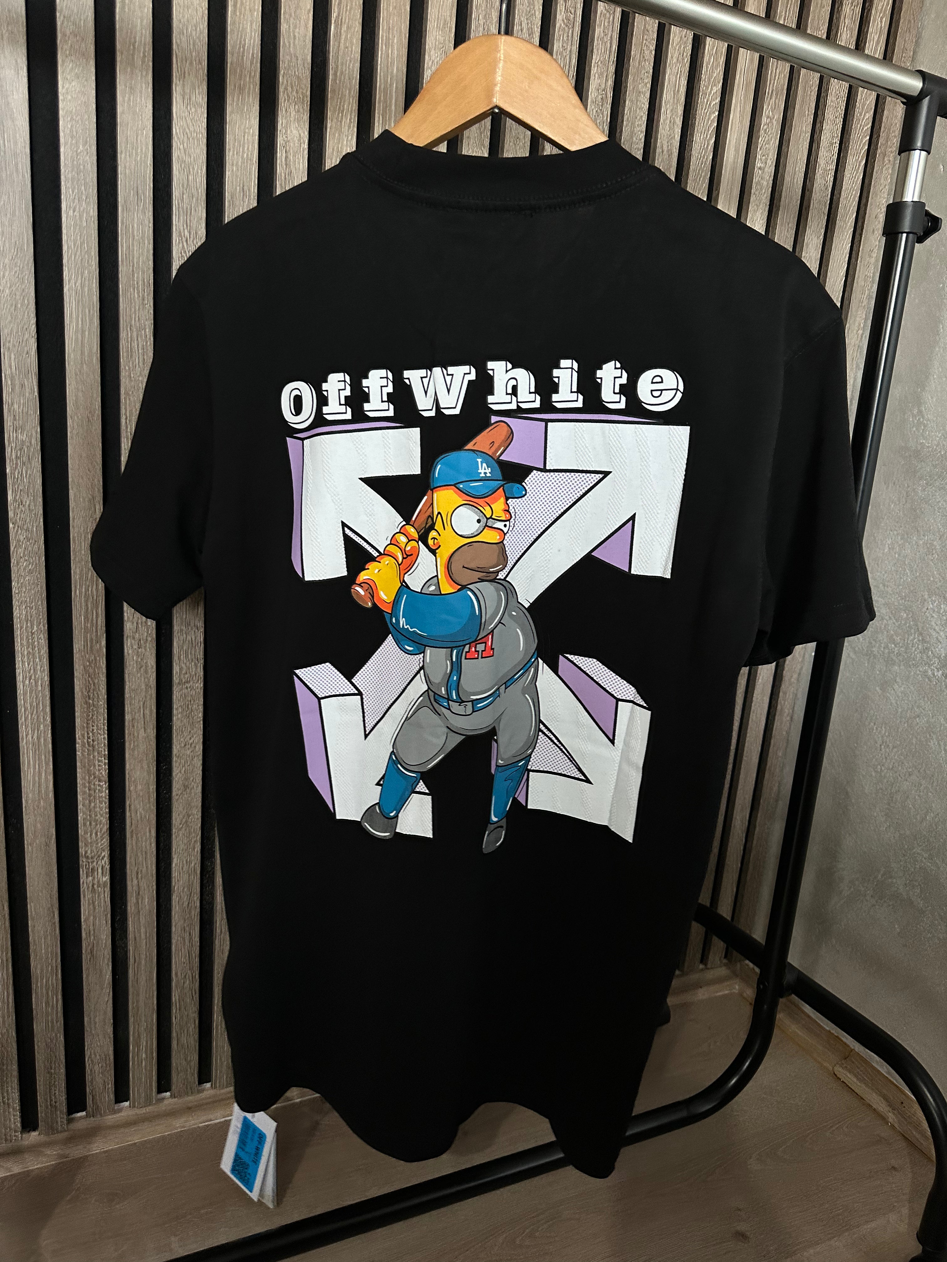OFF-WHITE Homer Simpson Crna Majica