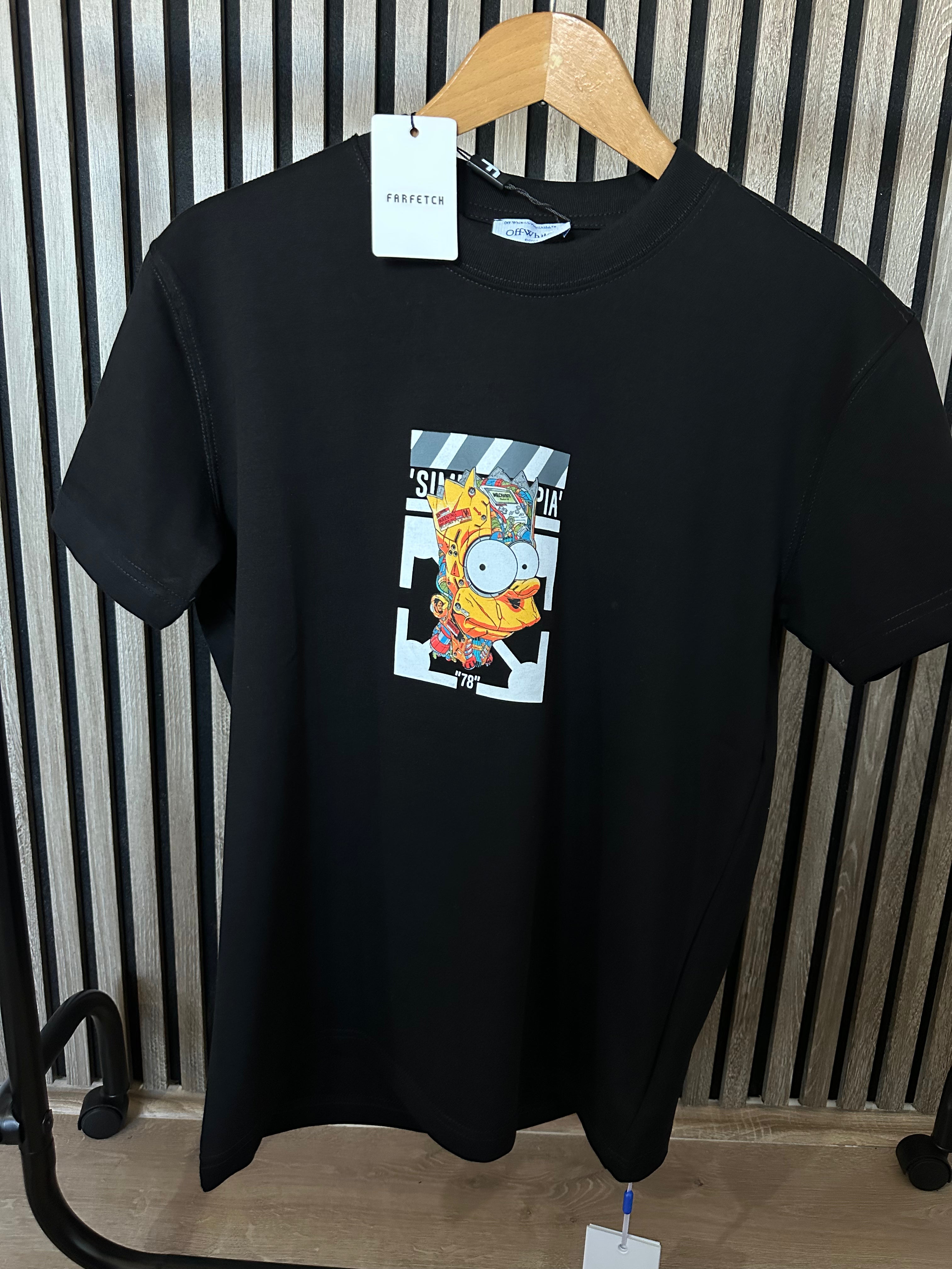 OFF-WHITE Bart Simpson Crna Majica