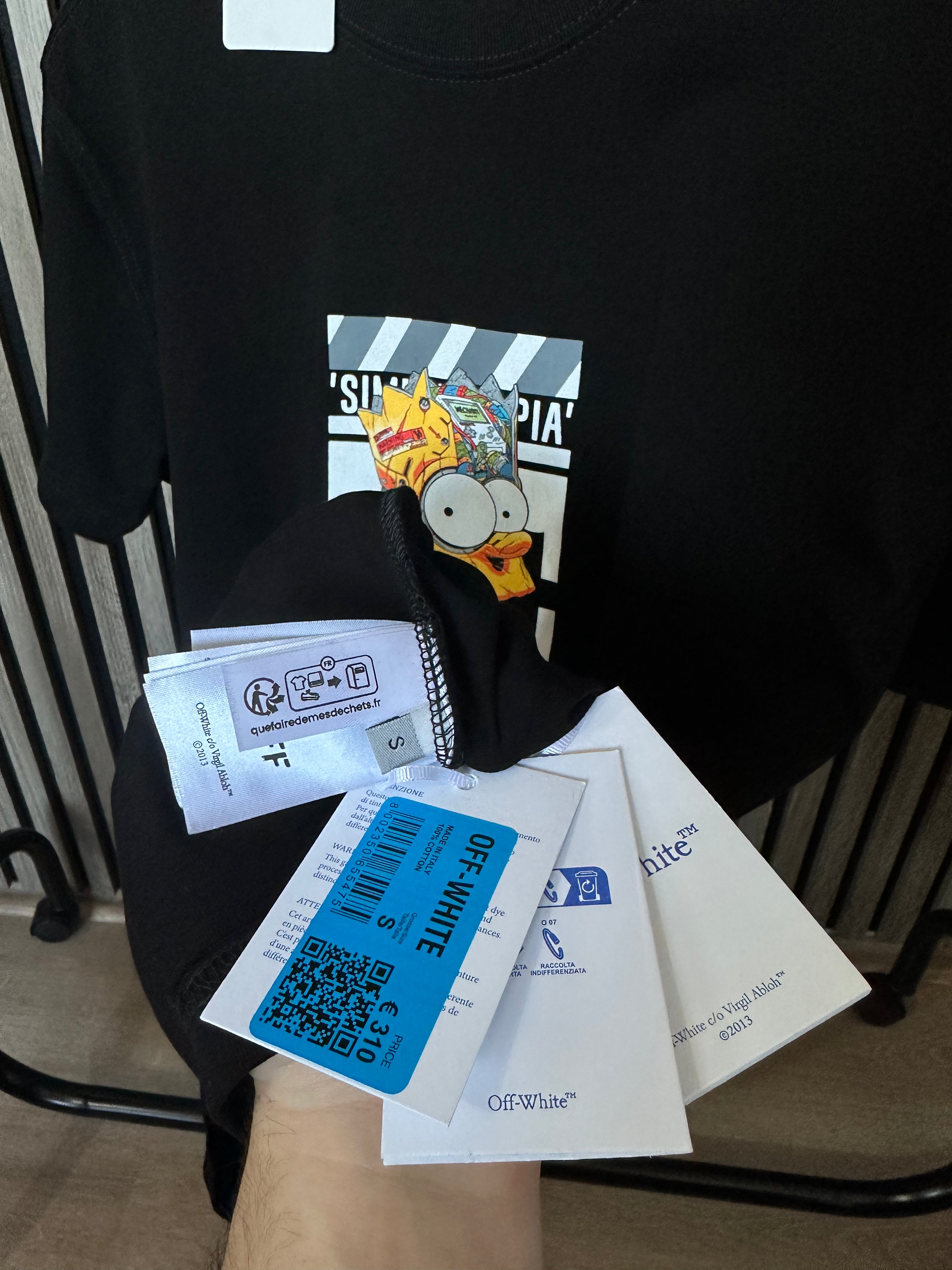 OFF-WHITE Bart Simpson Crna Majica