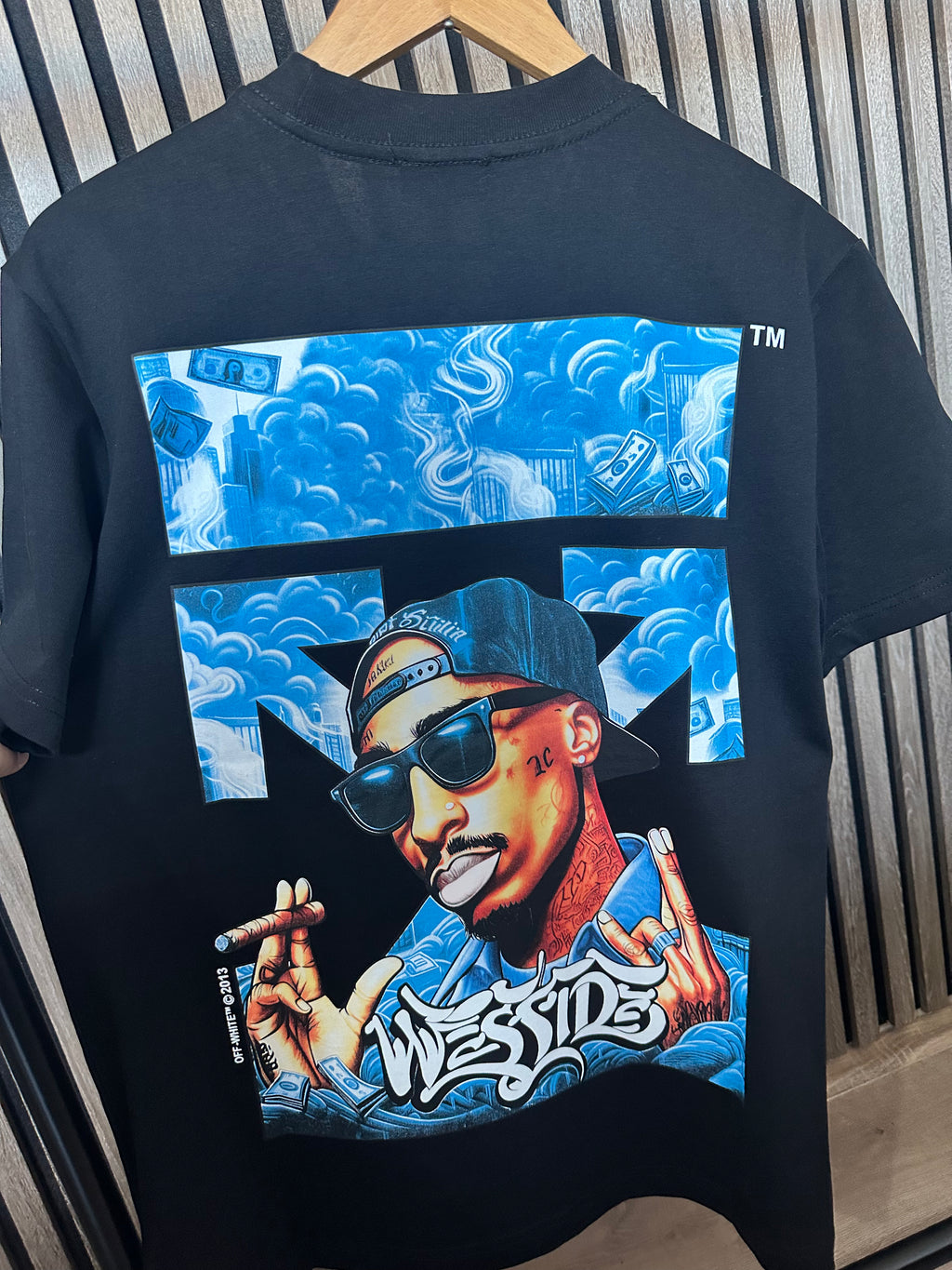 OFF-WHITE 2Pac Crna Majica