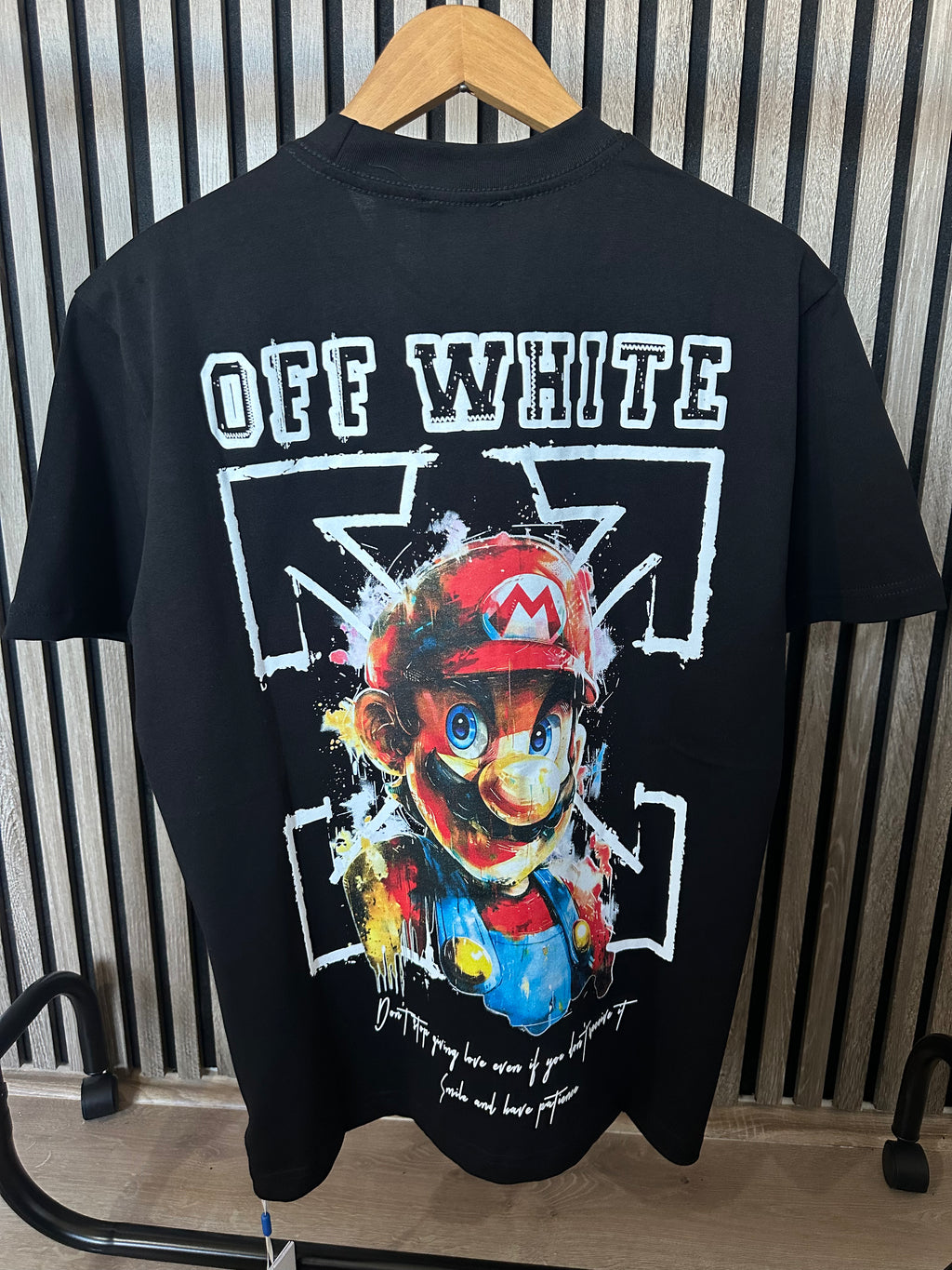 OFF-WHITE Super Mario Crna Majica
