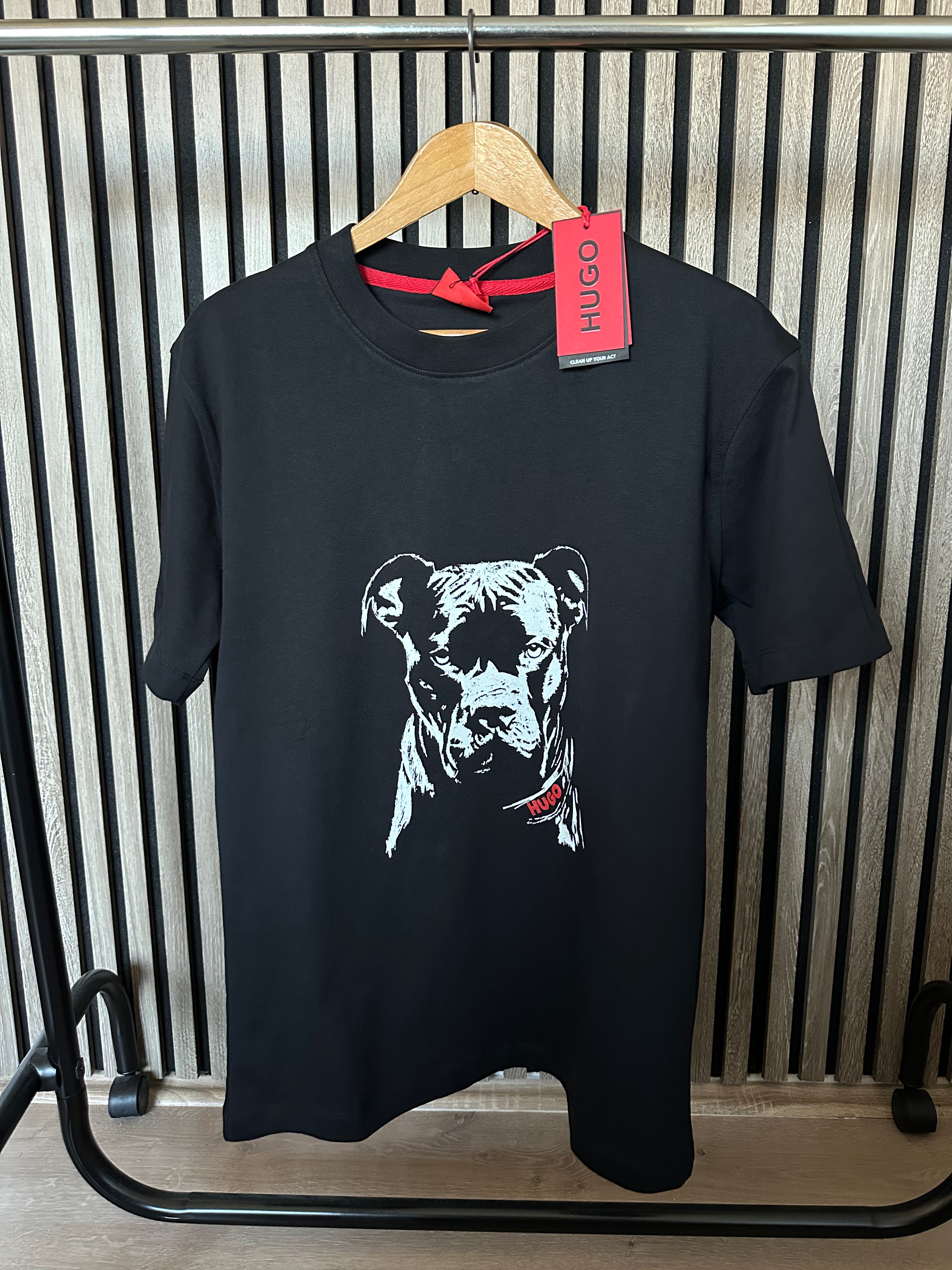 HUGO Pit bull Crna Majica
